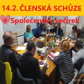 2026-02-14 ČLENSKÁ SCHŮZE + VALENTÝNSKÝ SPOL. VEČÍREK v Porubě